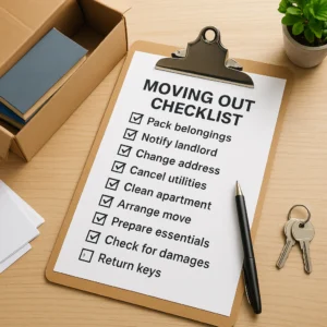 Featured image for The Ultimate 30-Step Checklist for Moving Out of an Apartment 2026